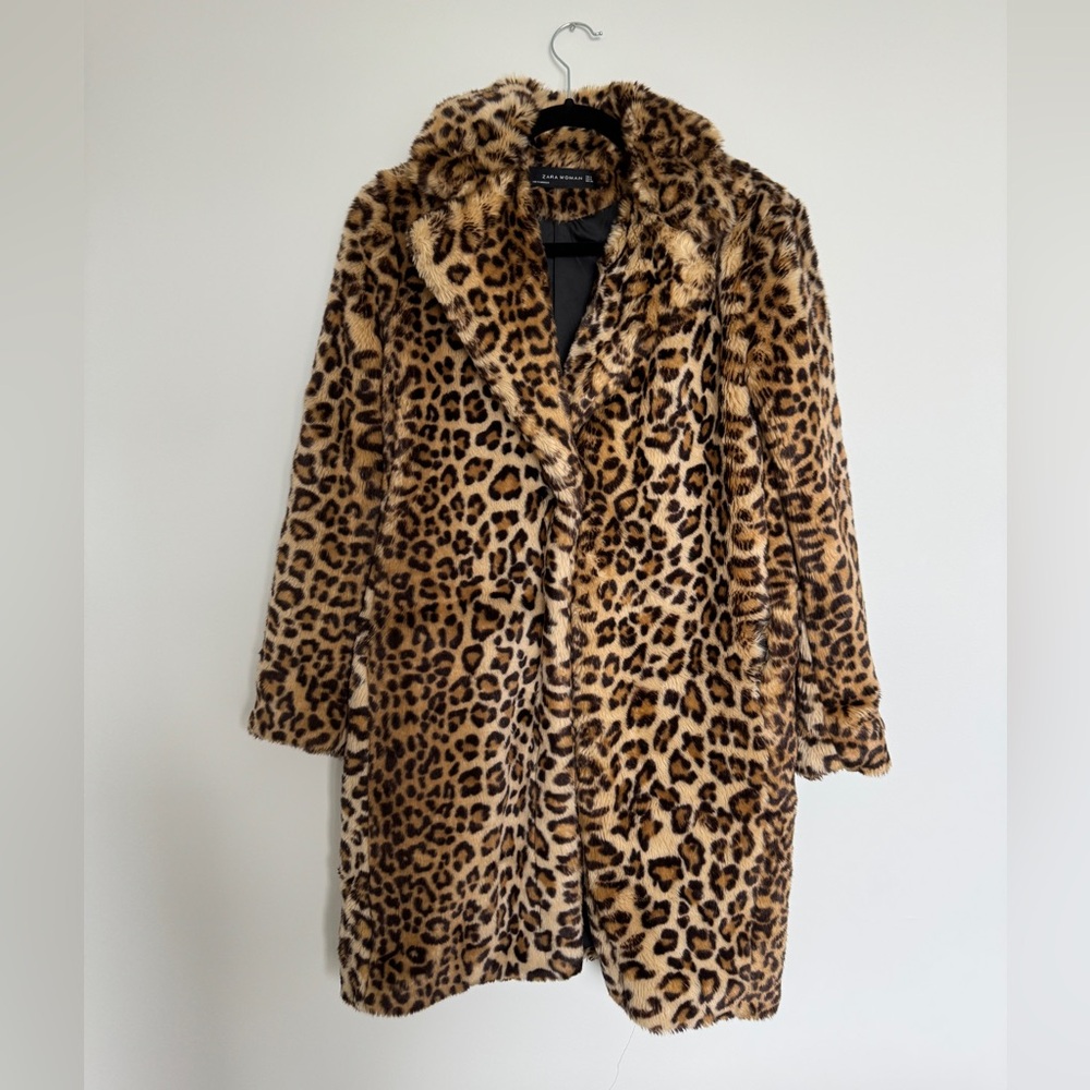 Zara Cheetah Faux Fur Coat